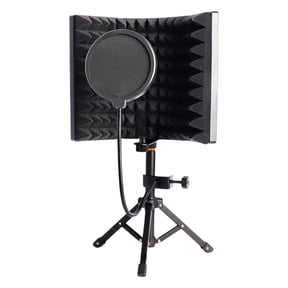 Lazsy 3 Panels Microphone Isolation Shield Adjustable Vocal Recording Panel Microphone