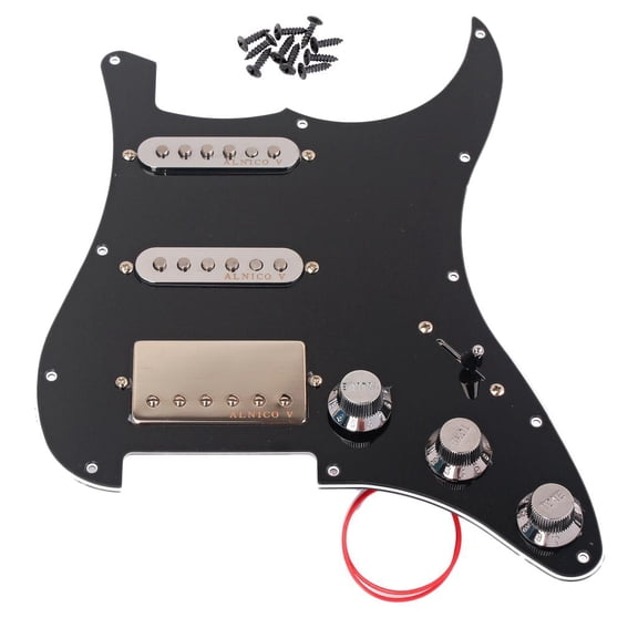 Lazsy 3 Ply SSH Prewired Pickguard Scratch Plate with Pickguard Mounting Screws for ST
