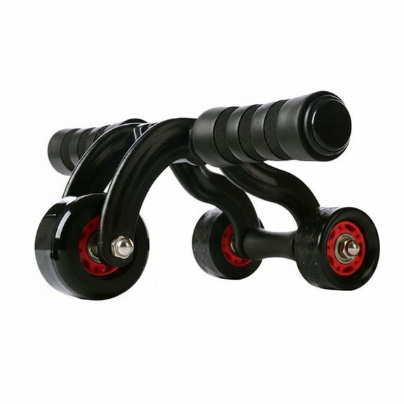 Lazsy 3 Wheel Core Roller Knee Pad Included Core Roller Stable Design Exercise Equipment, 3-wheel with Brake