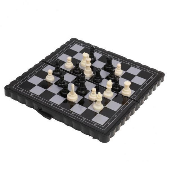Lazsy 3xPocket Portable Folding Chess Board Chess Game Pieces Gift 3 Pcs
