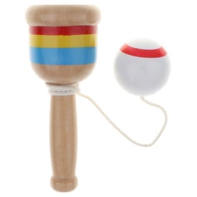 Lazsy 4-26pack Wooden Painted Skill Ball Educational Toy 4 Pcs