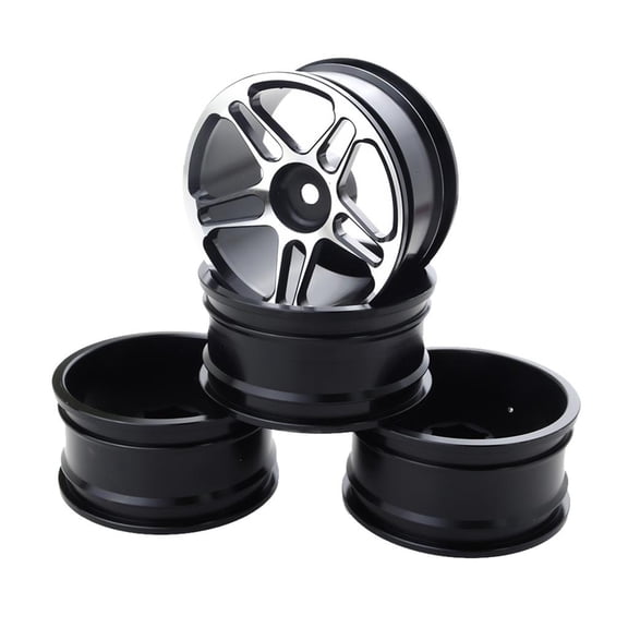 Lazsy 4-Pack Aluminum Alloy Wheel Rims for HSP HPI Team Losi Hongnor RC Drift Car