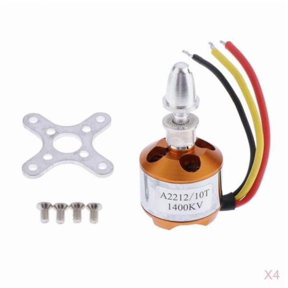 Lazsy 4Pcs XXD A2212 1400KV Brushless Motor for RC Helicopter Aircraft Drone Hobby