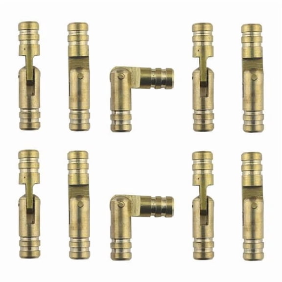 Lazsy 4x10Pcs Cylindrical Barrel Hinges for Jewelry Boxes Small Woodworking Projects Yellow