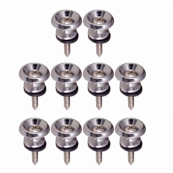 Lazsy 4x10x Guitar Strap Lock Pins Peg for Acoustic Electric Guitar Ukulele Bass Silver
