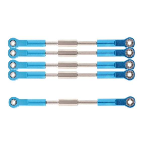 Lazsy 5pcs Steering Linkage Pulling Rod 96-114mm for 1/10 RC Car HSP 94762 94763