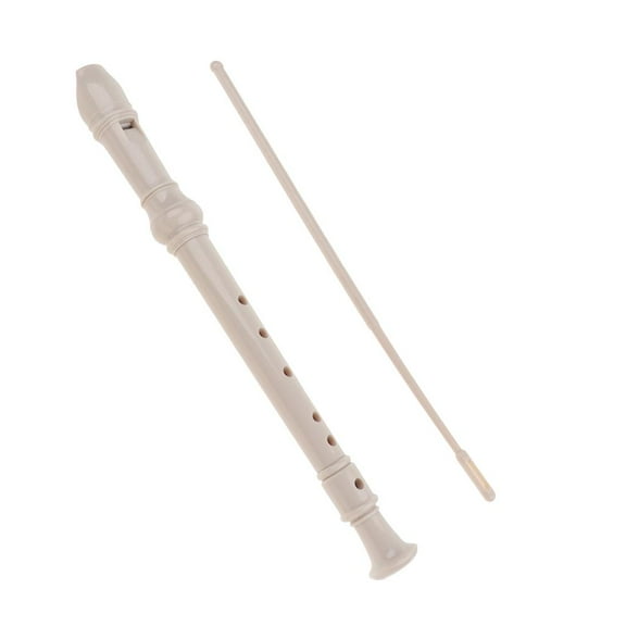 Lazsy 6 Hole ABS Soprano Recorder Germany Style w/ Cleaning Rod Musical Instrument