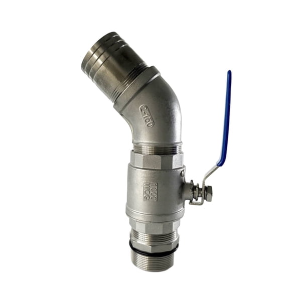 Lazsy 6 Pack Rust Proof Drum Tap Dispensing Spout 304 Stainless Steel Lever Operated Discharge Valve for 200L Barrels in Maintenance Areas