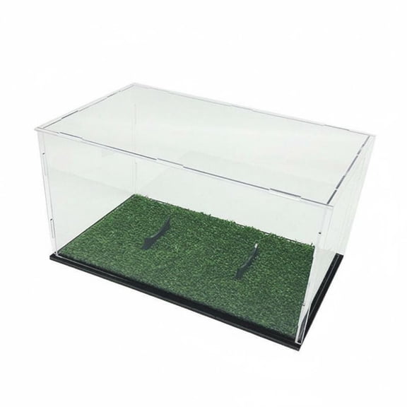 Lazsy Acrylic Football Box Easy Assembly Football Display Case Built-Stand Transparent Sphere Storage Box for Collectors