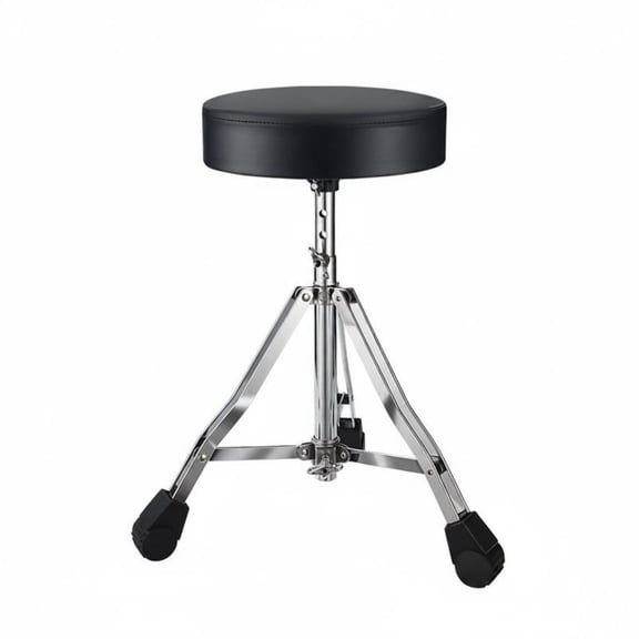 Lazsy Adjustable Drum Throne Electroplated Finish Adjustable Drum Stool Stainless Steel Musical Equipment for Drummers, Instrumentalists, Practice Room, Dr Drum Stool