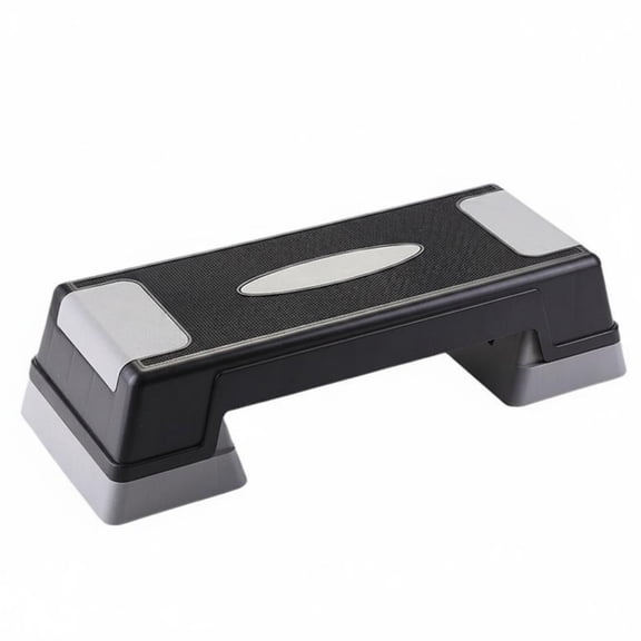Lazsy Adjustable Step Unit Molded Aerobic Step Unit Aerobic Exercise Stepper, Black Grey