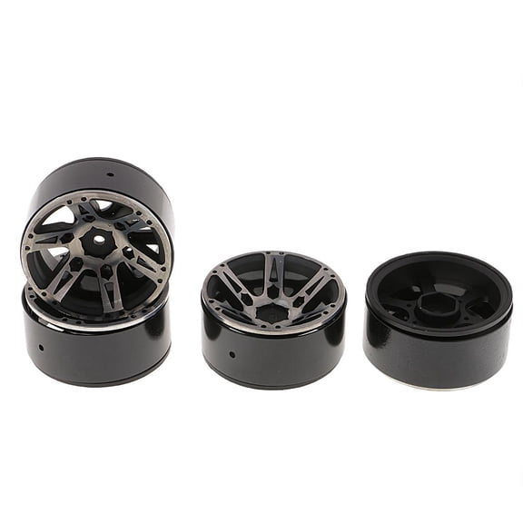 Lazsy Aluminum 1.9" Wheels/Rims For TRX4 SCX10 D90 TF2 1:10 RC Crawler Pack/4Pcs C Gray