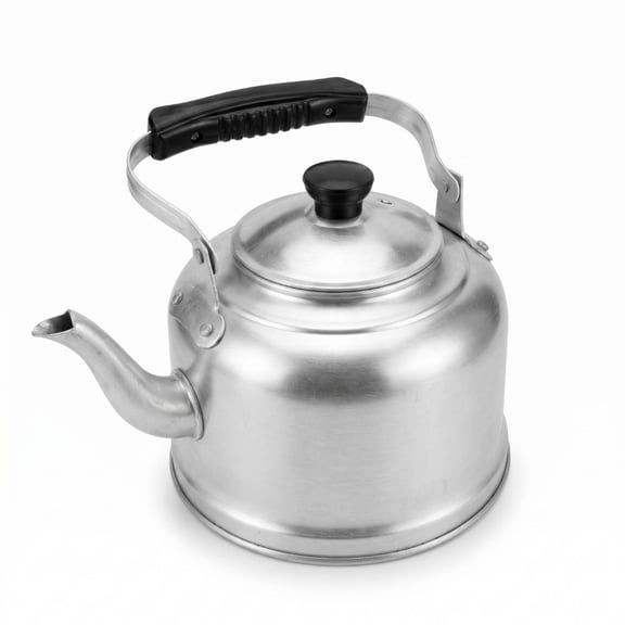 Lazsy Aluminum Kettle Curved Spout Stovetop Kettle Arched Handle Cookware For, 4L