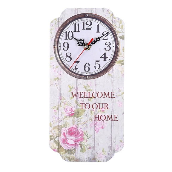 Lazsy Analog Wall Clock Plaque Clock Red Sweep Second Hand Function for Precise Time Glance for Bedroom Kitchen Cafe