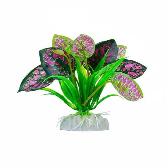 Lazsy Artificial Terrarium Plant Reptile Decor Enclosure Ornament Flexible Plastic Foliage for Natural Hide and Climbing Interest for Lizards and Snakes
