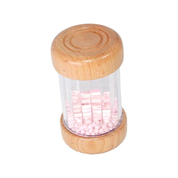 Lazsy Baby Rainmaker Toy Beaded Raindrops Rainmaker Rattle Tube Raindrop Sound Shakers Pink