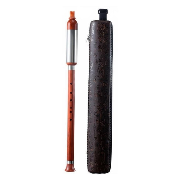 Lazsy Bawu Flute Accurate Tone Resin Bawu Instrument Hand Polished Sound-Producing Component Vertical Blowing Flute for Beginners, Children, Performance