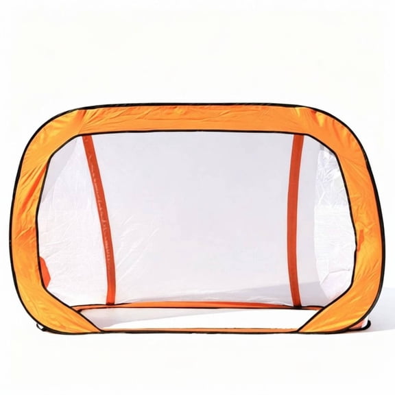Lazsy Beach Soccer Goal Quick Setup Foldable Football Goal Lightweight Portable Football Net for Kids, Outdoor, Orange