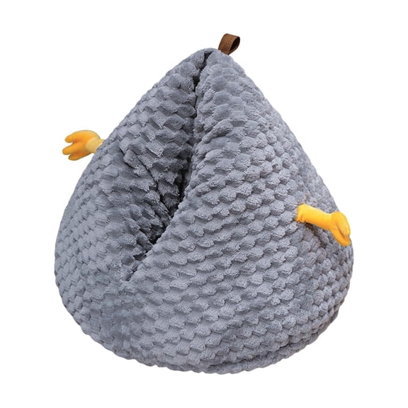 Lazsy Cat Bed Cave Plush Cave Cozy Convenient Pod Soft Pet Accessories Compact Kennel gray