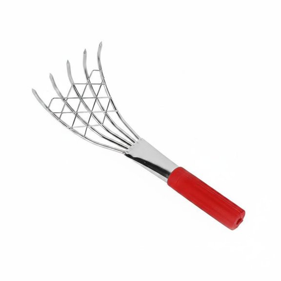 Lazsy Clamming Rake Stainless Steel Seafood Digging Tool Sharp Tines for Beachcombers