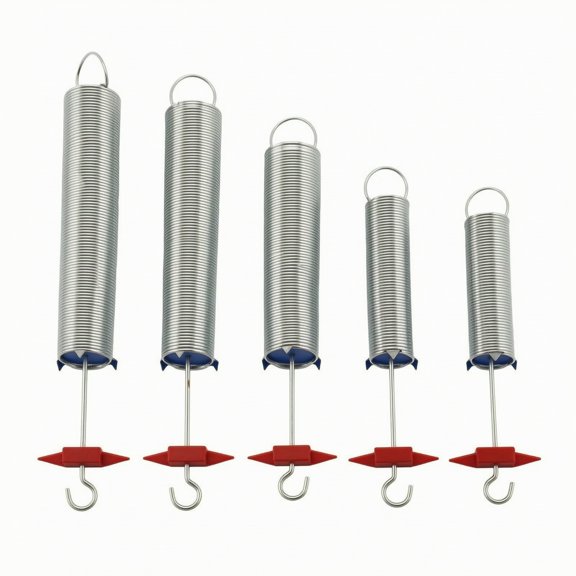 Lazsy Classroom Physics Spring Set 5 Pack Hooke's Law Demonstration Tool with Red Triangular Indicator for Science Education