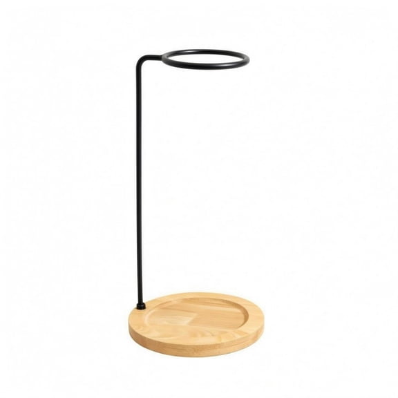 Lazsy Coffee Dripper Wooden Base Wooden Coffee Dripper Stand Circular Top Circular Holder, Single Stand