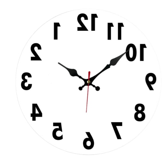 Lazsy Counterclockwise Timepiece Modern Counterclockwise Clock Unique Gift Home Decor for Office