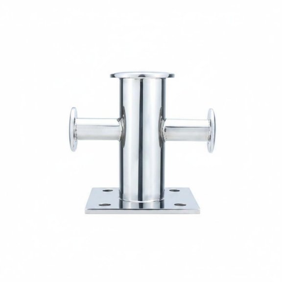 Lazsy Cross Bollard Rust Resistant Dock Bollard Stainless Steel Mooring Post for Professionals, Marina, 240-190