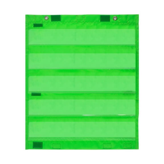 Lazsy Daily Schedule Pocket Chart, Class Schedule Chart, Teaching Card Chart, with 5+3 Green