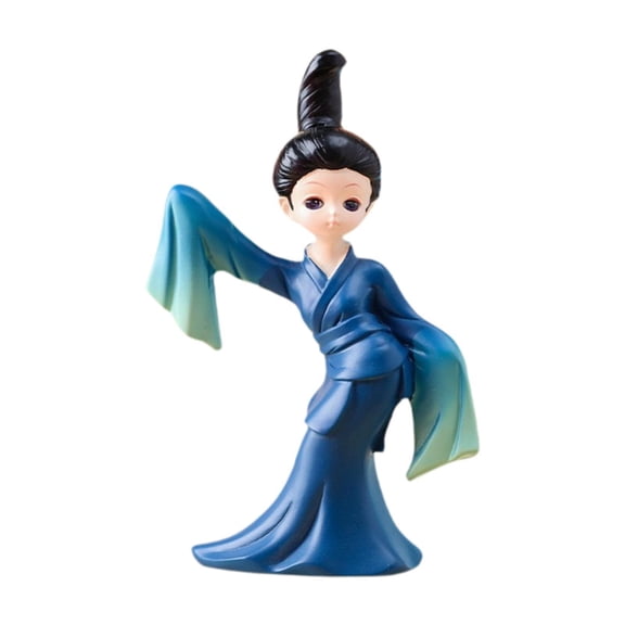 Lazsy Dancer Figurine Desktop Ornament Delicate Art Decoration Resin Art Sculpture for 9.8cmx4.9cmx14.6cm