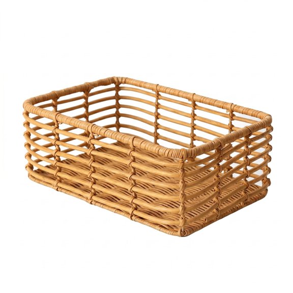 Lazsy Desktop Fruit Basket Multi-Function Handwoven Container Basket Rustic for Kitchen