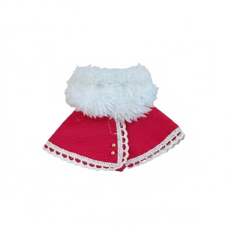 Lazsy Doll Cape Cloak Outfit Corduroy Fabric Winter Design for 10cm Dolls and Kids Holiday Play Display