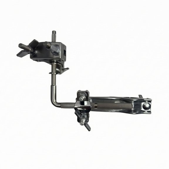 Lazsy Drum Accessory Clamp Bracket Metal Memory Lock Bracket Curved Rotating Extension Arm, Rotating Multi-clamp