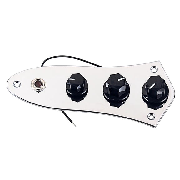 Lazsy Durable Prewired Fully Loaded Control Plate Switch for JB Jazz Bass Guitar Parts