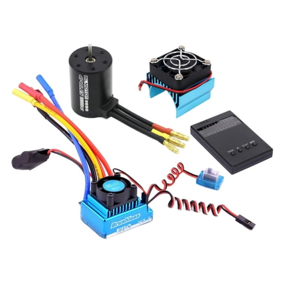 Lazsy Electronic Component Brushless Motor 120A ESC Electric with Programming Card Set