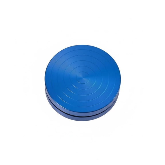 Lazsy Figure Skating Rotator Metal Construction off Ice Turning Board Smooth Rotation Disc for Skaters, Gymnasts, Studio, Blue