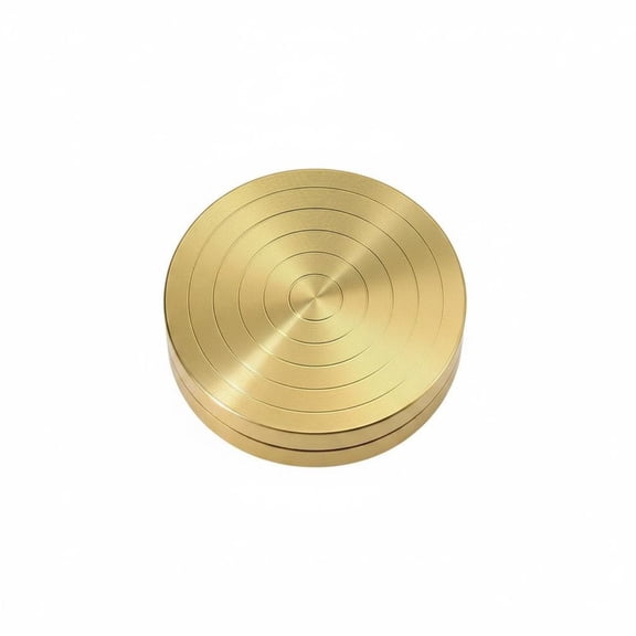 Lazsy Figure Skating Rotator Metal Construction off Ice Turning Board Smooth Rotation Disc for Skaters, Gymnasts, Studio, Gold