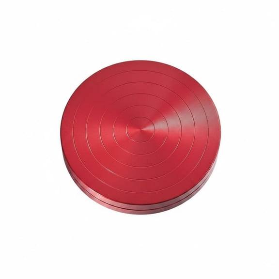Lazsy Figure Skating Rotator Metal Construction off Ice Turning Board Smooth Rotation Disc for Skaters, Gymnasts, Studio, Red