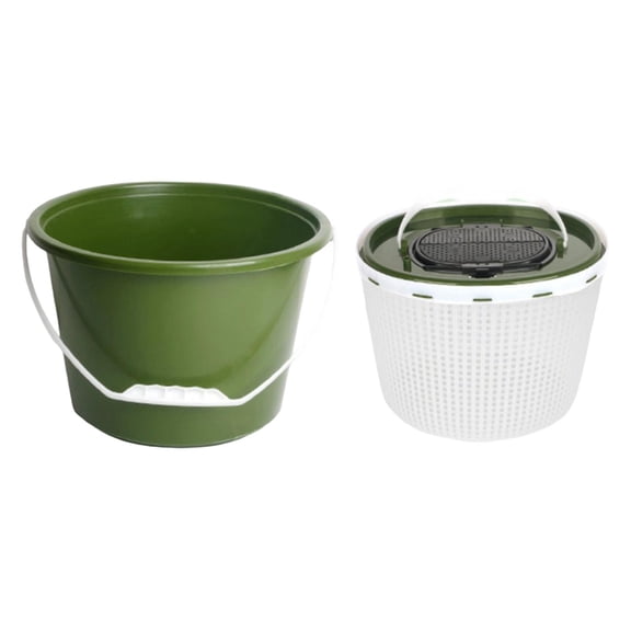 Lazsy Fishing Accessories Storage Barrel with Inner Bucket Premium Live Fish Container