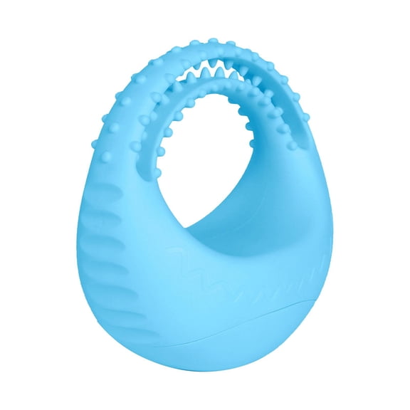 Lazsy Floating Interactive Dog Ball IQ Training Rubber Ring Dogs Cats Tumbler Pet Chew Blue