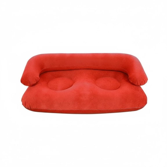Lazsy Flocked Inflatable Sofa Compact Storage Flocked Inflatable Sofa Quick Inflation Couch for Camping, Travel