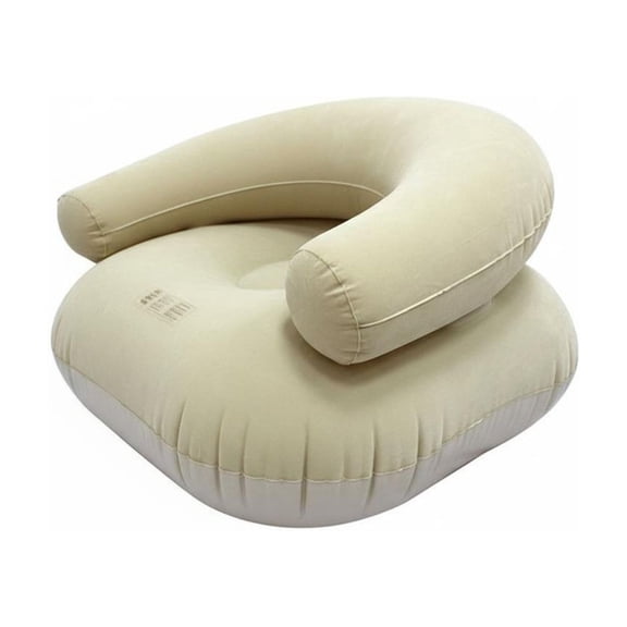 Lazsy Flocked Inflatable Sofa Compact Storage Flocked Inflatable Sofa Quick Inflation Couch for Camping, Travel