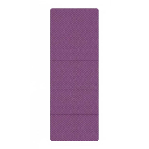 Lazsy Folding Exercise Mat Easy Storage Foldable Exercise Mat Lightweight Portable Workout Pad for Students, Beginners, Rest Time, Gym, Dark Purple