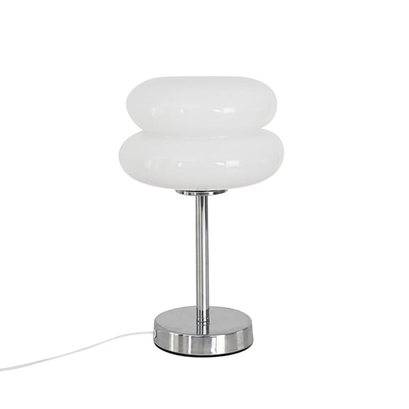 Lazsy Glass Bedside Lamp 3 Colors Light Glass Table Lamp Night Light Egg Tart Lamp for White
