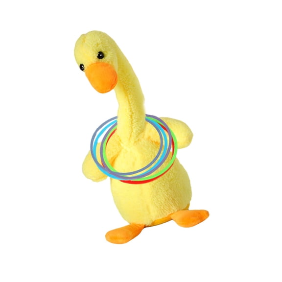 Lazsy Goose Toss Toy Chasing Tossing Game Imagination Talking Dancing Goose Soft Plush yellow
