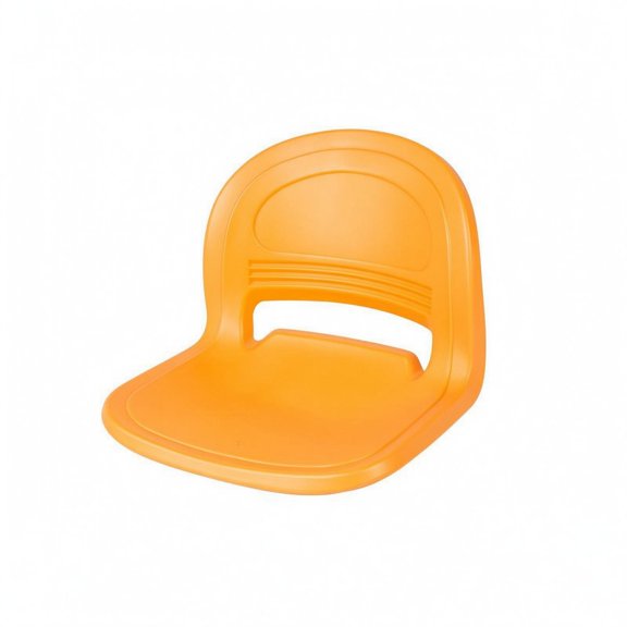 Lazsy Grandstand Chair Hollow Blow-Molded Chair Ribbed Backrest Stadium Seat for Sports Location, Orange
