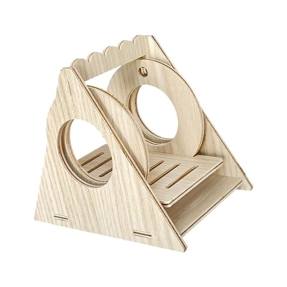 Lazsy Hamster Corner House Cage Decor Wooden Hamster House for Gerbil Rat Chipmunk Rat C