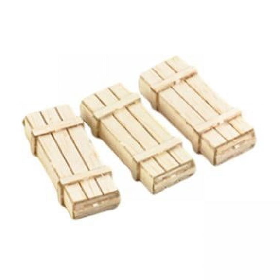 Lazsy Handcrafted Mini Wooden Box And Pallet Kit for Scale Models 2 Pcs