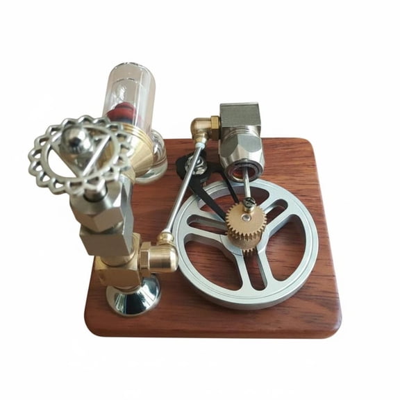 Lazsy Heat-Driven Engine Model Adjustable Speed Piston Heat-Driven Engine Desktop Art Piece for Students, Hobbyists, Classroom, Science Fair,