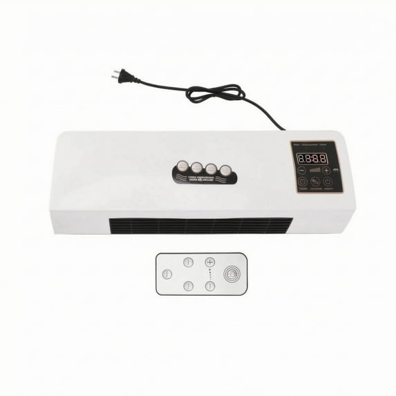 Lazsy Heater and Air Conditioners 2-in-1 Wall-Installed Heater Chilling Unit PTC Fast Heating Portable Mini Cooling Unit for Bedroom, Washroom, Us 110V